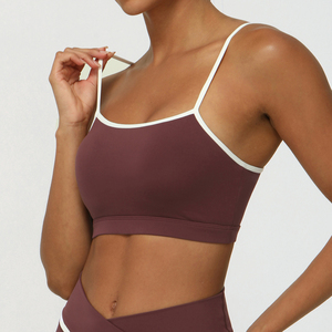 Sujetador Deportivo Casual Sencillo Personalizado para Mujer con Logotipo Frontal, de Alta Sujeción, Transpirable, de Secado Rápido, de Spandex/Poliéster, Venta al por Mayor - Product Image 3
