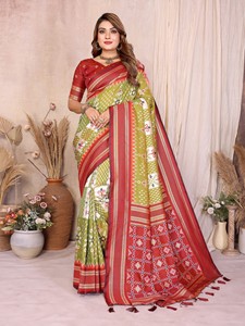 Sari Tradicional de Seda Suave del Sur de la India, de Primera Calidad, para Bodas, Diwali y Otras Ocasiones - Product Image 6
