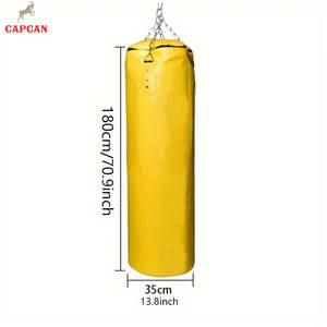 Sac de frappe robuste en cuir synthétique durable pour l'entraînement de boxe, la remise en forme et les séances d'entraînement à domicile - Product Image 2
