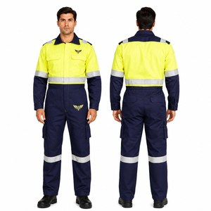 Combinaison de travail haute visibilité réfléchissante, combinaison de sécurité, combinaison de protection industrielle, vêtements de travail pour hommes, uniforme, combinaison une pièce - Product Image 1