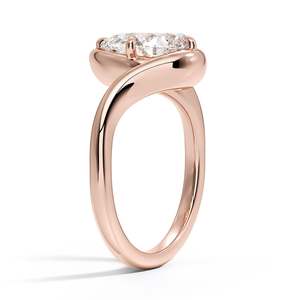 Modern Bezel Solitaire <b>Diamond</b> <b>Ring</b> Featuring Elegant 14K Yellow Gold Styling - Product Image 6