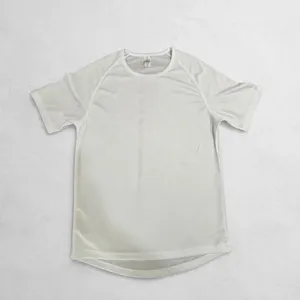 T-shirt blanc uni pour homme de haute qualité, vente en gros, logo personnalisé, col rond, OEM - Product Image 1