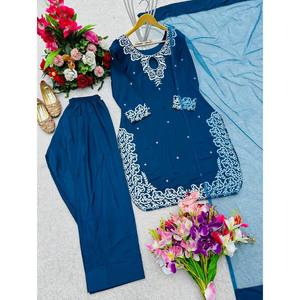 Conjuntos Modestos de Diseñador para Fiestas, Top, Parte Inferior y Dupatta - Product Image 1