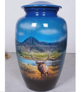 Urna Funeraria de Latón Metálico Ecológica Hecha a Mano con Diseño de Pájaro Hamming para Cenizas Humanas con Bolsa de Terciopelo, Acabado Moderno y Confortable - Product Image 4