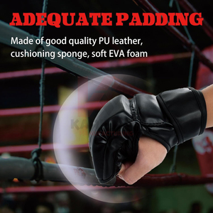 Custom MMA Gloves Adjustable <b>Strap</b> Fight Gloves for Grappling Sparring Training Durable Gear - Product Image 3