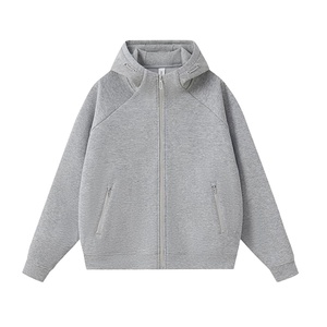 Sudaderas con Cremallera para Hombre, Color Sólido, 100% Algodón Felpa, Corte Regular, Invierno, Casual, Servicio OEM, 500 Gramos, Ropa Urbana - Product Image 1
