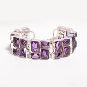 Natural Purple <b>Amethyst</b> Gemstone Tennis <b>Bracelet</b> 925 Sterling Silver Rose Gold Yellow Gold Plated Handmade Jewelry Christmas Gif - Product Image 4