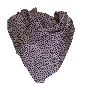 Indian Women's Polka Dot Scarves Batik Print Long Silk Scarf Elegant Designer Ladies Fashion <b>Wrap</b> <b>Shawl</b> Soft Stylish Silk - Product Image 2