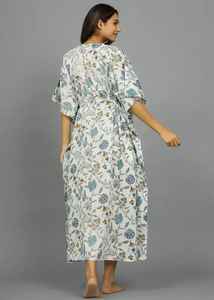 Vestido kaftán indio hecho a mano de algodón, ligero, para la playa, estilo bohemio, ropa de verano para mujer. - Product Image 2