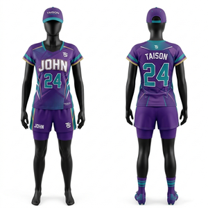 Uniforme de lacrosse pour femmes, polyester interlock premium GSM, panneaux contrastés violets, logo personnalisé sublimé, uniforme de lacrosse pour femmes - Product Image 1