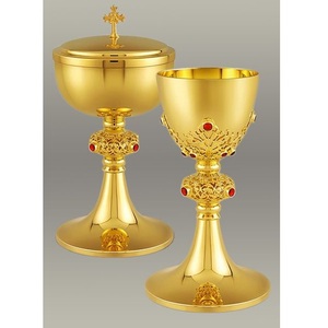 Metal Chalice And Ciborium Set Crafted With Precision For Professional Liturgical And Worship Requirements - Product Image 4