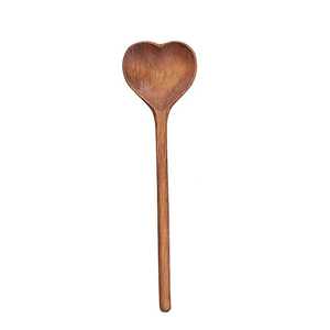 Juego de Cucharas de Madera Hechas a Mano, Forma Ovalada, Pulimentadas, Rústicas, Naturales, Duraderas, Utensilios de Cocina para Uso Doméstico - Product Image 2