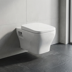 Crenza Rimless Wall Hung Toilet <b>Ceramic</b> WC <b>Pan</b> High End European Standard Bathroom Sanitary Ware Set - Product Image 4
