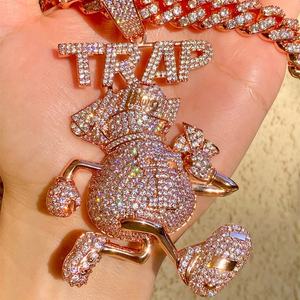 Pendentif en argent 925 avec certificat GRA, testeur de diamant, motif sac à monnaie, moissanite VVS - Product Image 4