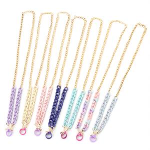 Collana a catena Z Fashion 70 cm placcata oro con fibbia in plastica per borsa e occhiali - Product Image 2