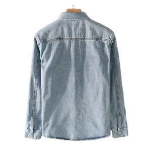 Vêtements de rue imprimés sur mesure pour hommes 100% coton surdimensionné à manches longues multicolore jean chemise en jean chemises pour hommes - Product Image 3