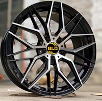 Rines de Aleación de Aluminio para Autos BLD, Acabado Negro Mecanizado, 14 15 16 17 Pulgadas, 5x100 5x114.3, 840li 735li 740li 630 540 530