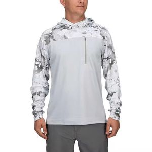 เสื้อฮู้ดตกปลาแขนยาวสำหรับผู้ชาย ป้องกันแสงแดด UPF30 ขายส่ง - Product Image 4