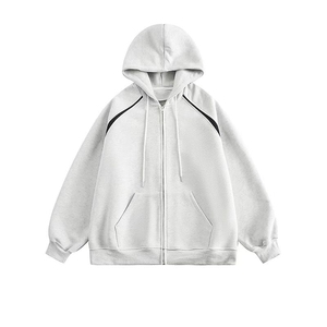 Sweat à capuche pour homme de haute qualité 100% coton, style streetwear surdimensionné avec design à franges - Product Image 2