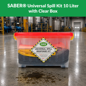 Kit Universal de 10 Litros para Derrames, Caja Transparente Portátil, Almohadillas Absorbentes para Respuesta a Emergencias, Calcetines Absorbentes para Derrames de Aceite, Productos Químicos y Agua, para Laboratorio - Product Image 3