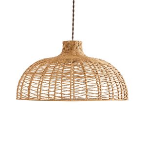 Round Rattan Pendant Lamp Large Handwoven <b>Ceiling</b> Fixture For Luxury Hotel Living Room Interior <b>Lighting</b> - Product Image 4