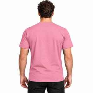 HASE CRAFT SPORTS Herren Rosa Kurzarm-T-Shirt mit Rundhalsausschnitt Umweltfreundlich Locker Sitzend Oxford-Stoff 100% Baumwolle Lässiges T-Shirt - Product Image 2
