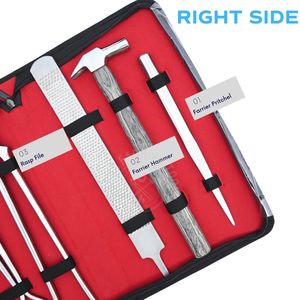 Kit de Herramientas Comerciales para Herrador que Incluye Cortador de Pezuñas, Pinza para Pezuñas, Herramienta para Quitar Zapatas, Lima de Pezuñas, Martillo de Herrar y Pinza para Clavos - Product Image 3