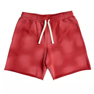 Shorts en toile respirants et coupe-vent pour hommes grandes tailles - Couleur et logo personnalisables, 100 % coton, fermeture à cordon de serrage - Product Image 3