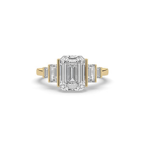 แหวนเพชรทรงเอเมอรัลด์ 3.35 กะรัต เพชรเลี้ยงในห้องปฏิบัติการ ทอง 14K 10K ดีไซน์โดดเด่น ทรงบริลเลียนท์ น้ำหนักเบา แหวนหมั้น จัดจำหน่ายโดยตรงแบบ B2B - Product Image 6