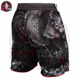 Shorts d'entraînement de boxe et MMA personnalisés avec votre logo, en polyester 100 % extensible, pour arts martiaux – Vente en gros - Product Image 4