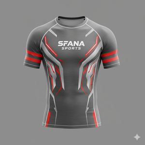 Unisex MMA Rashguard Athletic <b>Compression</b> <b>Shirt</b> Full Sleeve UPF50+ Breathable Quick Dry Eco-Friendly 100% Polyester SFANA SPORTS - Product Image 6