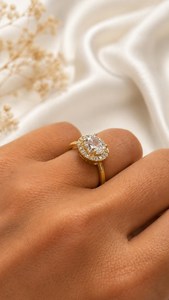 Anillo de Compromiso con Diamante Cultivado en Laboratorio, Oro de 14k, Anillo de Promesa Nupcial, Certificado IGI, 0.30 CTS, Elegante, Minimalista, Joyería Fina para Regalo de Boda - Product Image 6