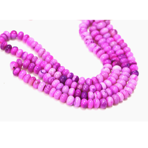 Hermosas cuentas de ópalo en tono púrpura, forma redonda y lisa, de 7-10 mm, cuentas de ópalo en tono púrpura, piedra preciosa lisa. - Product Image 3