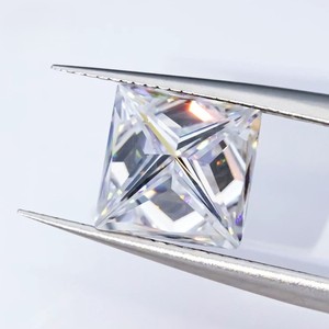 Moissanite bleue naturelle certifiée IGI Princess Cut VS1 pierre en vrac prix de gros pour la fabrication de bijoux - Product Image 5
