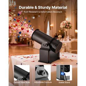 Macchina Elettrica per Coriandoli da 1500W con Telecomando DMX512 e Design Portatile per Eventi e Feste - Product Image 3