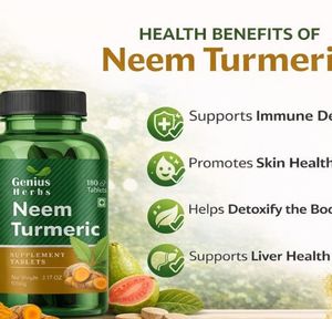 Tabletas Premium de Neem y Cúrcuma, Extracto Natural de Azadirachta Indica y Curcuma Longa, Producto para el Cuidado de la Salud, Venta al Por Mayor, Píldoras para el Bienestar - Product Image 4