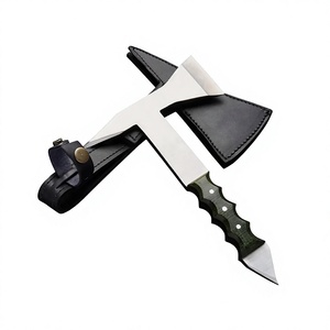Hache tactique forgée à la main de qualité supérieure |   Hache d'extérieur équilibrée de 10,5 pouces avec lame en acier inoxydable ultra-affûtée de 2,4 pouces |   Survie, utilisation en camping - Product Image 1