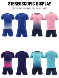 OEM Football Jersey Kids Custom <b>Soccer</b> Uniform Outfit School Printing Breathable Quick Dry Waterproof Wear - Product Image 3