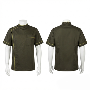 เสื้อแจ็คเก็ตช่างตัดผมแบบยูนิเซ็กซ์ ผ้าโพลีเอสเตอร์พรีเมียม 220 GSM สีน้ำเงินรอยัล ซิปด้านหน้า ระบายอากาศได้ดี ชุดทำงาน ปักลายนูน พิมพ์ลายปักแบบกำหนดเอง ชุดยูนิฟอร์ม - Product Image 5