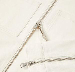 Chaqueta de mezclilla para hombre al por mayor, OEM personalizada, efecto desgastado, abrigo de algodón vaquero, chaqueta vaquera vintage lavada de talla grande - Product Image 6