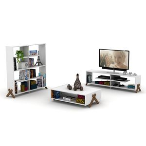 Kipp struttura in legno Etagere libreria Open Back 6 ripiani per ufficio soggiorno moderno stile industriale noce/bianco arredo casa - Product Image 6
