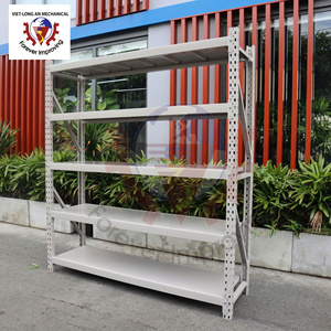 Rack durable à usage moyen avec structure en acier solide et étagères réglables pour un stockage efficace dans les entrepôts - Product Image 1
