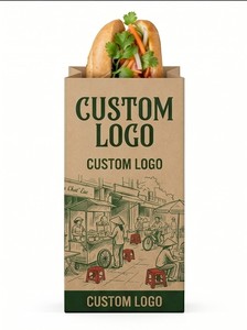 Boîte d'emballage alimentaire en papier kraft avec logo personnalisé, rectangulaire, auto-érectible, recyclable, impression quadricolore, impression offset - Product Image 2