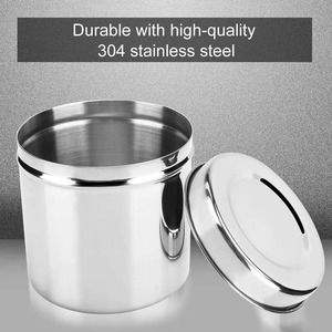 Pot à pommade en acier inoxydable de qualité médicale, récipient durable pour usage chirurgical et hospitalier par Mahfooz Instruments - Product Image 2