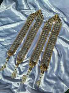 Dupatta Swagat Premium – Design à motifs miroir – Stole Swagat Barati |   Guirlande Milni Mala |   Invité Patka |   Accessoires de cérémonie - Product Image 5