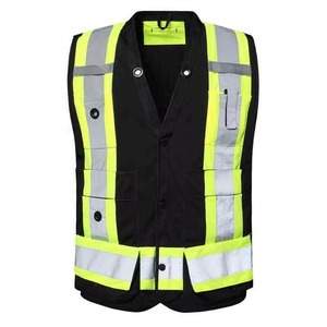 Chalecos de seguridad reflectantes de alta visibilidad con bolsillos personalizados y cremallera frontal, ropa de alta visibilidad, chaleco de seguridad reflectante - Product Image 2