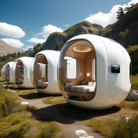 Maison Préfabriquée Capsule Spatiale Lit Cabine Hôtel Conteneur Maison Capsule de Sommeil Extérieure Mobile Petite Maison de Luxe