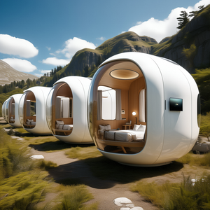 Casa prefabbricata capsula di spazio letto cabina Hotel contenitore casa sonno Pod all'aperto casa piccola casa capsula di lusso - Product Image 5