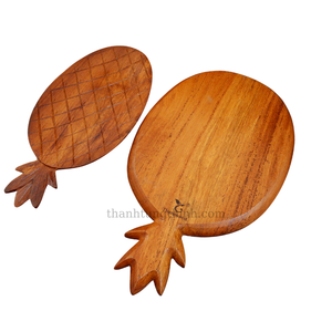 Plateau en bois naturel en forme d'ananas, écologique, antibactérien, sûr pour les aliments, décoration pour la cuisine et le salon, fabriqué au Vietnam - Product Image 4