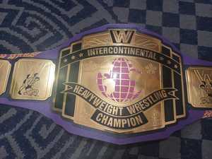 Cinturón de Campeonato Intercontinental de Lucha Libre de Peso Pesado, Correa Impresa de Cuero Grueso con Placas de Latón de 2mm - Product Image 3